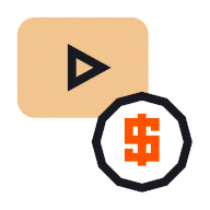 Paid media dollar icon animating